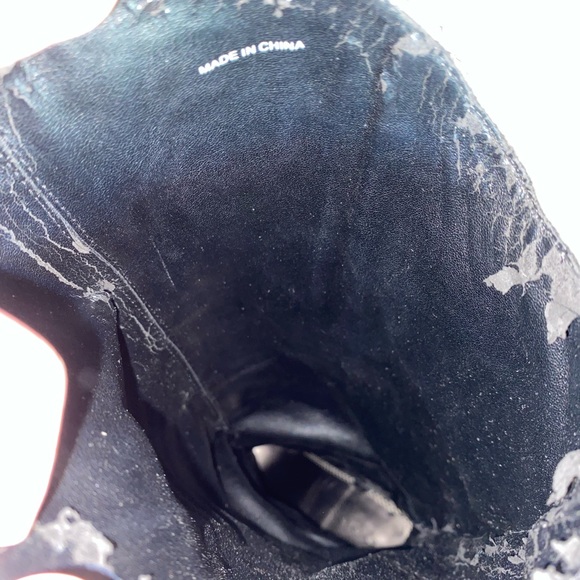 bebe size 7 Zebra print heeled boots black & white - Picture 15 of 16